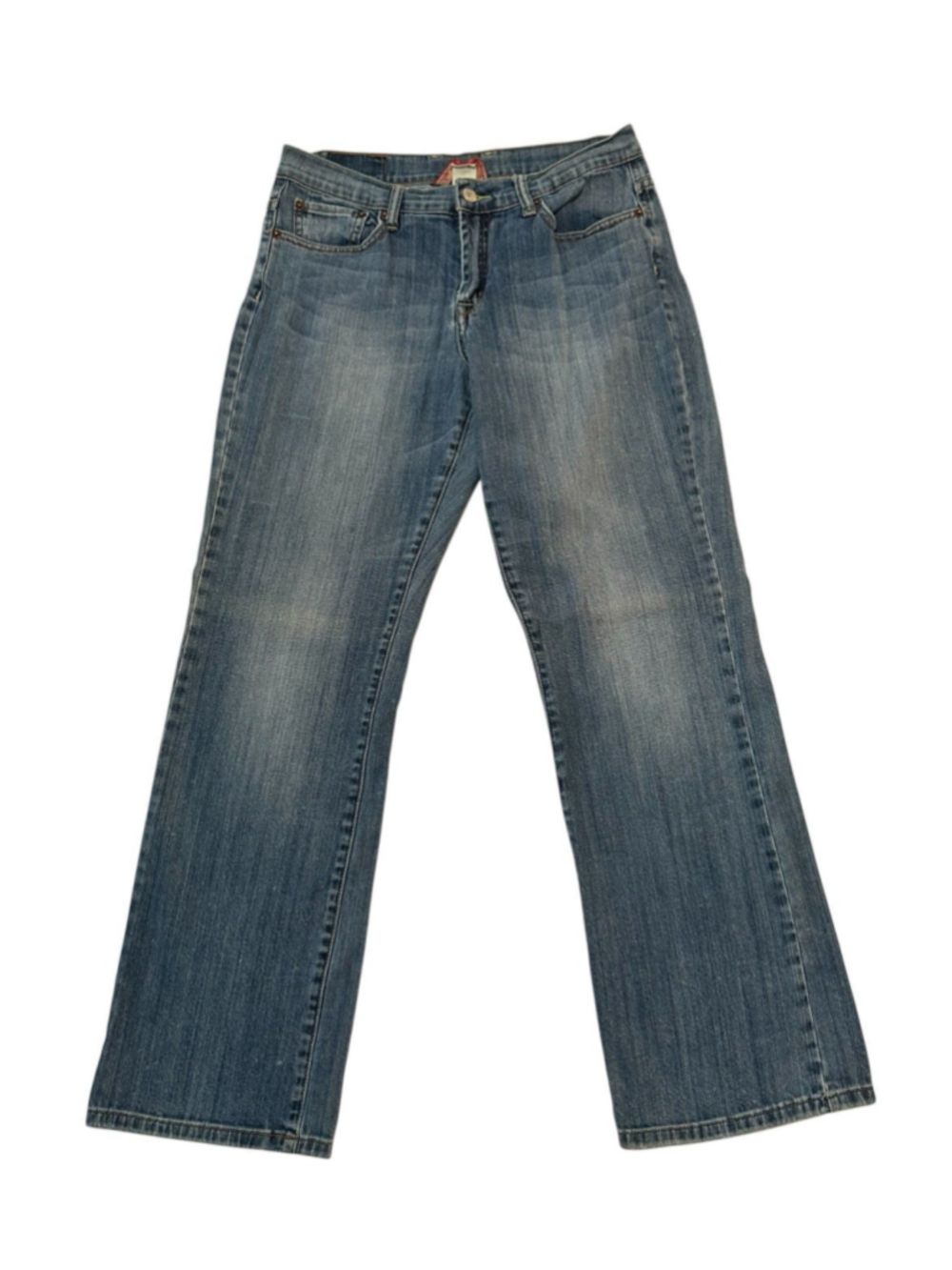 Lucky Brand Distressed Jeans Easy Rider Womens Size 10 / 30 X 33 Blue Bootcut - Picture 2 of 16
